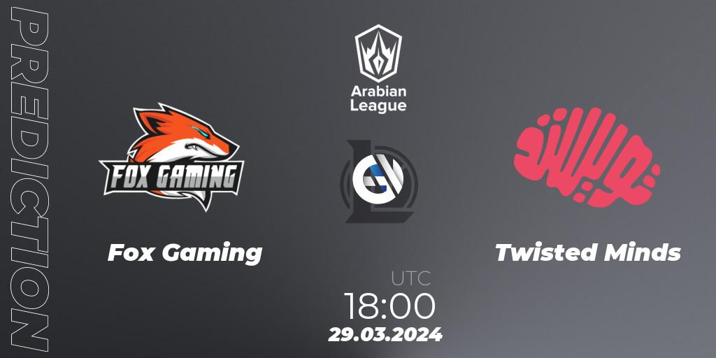 Fox Gaming vs Twisted Minds: Betting TIp, Match Prediction. 29.03.24. LoL, Arabian League Spring 2024