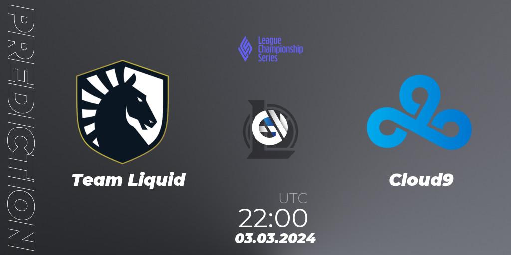 Team Liquid vs Cloud9: Betting TIp, Match Prediction. 03.03.24. LoL, LCS Spring 2024 - Group Stage
