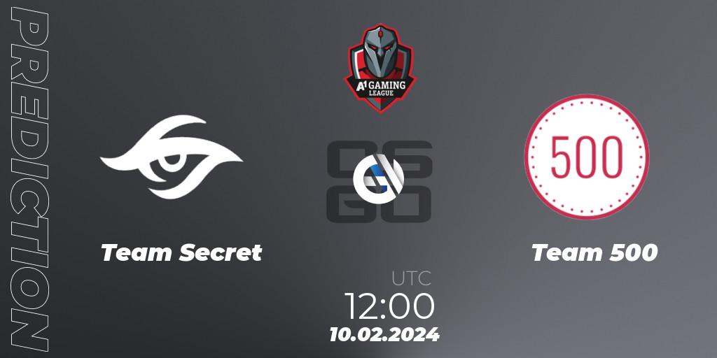 Team Secret vs Team 500: Betting TIp, Match Prediction. 10.02.24. CS2 (CS:GO), A1 Gaming League Season 8