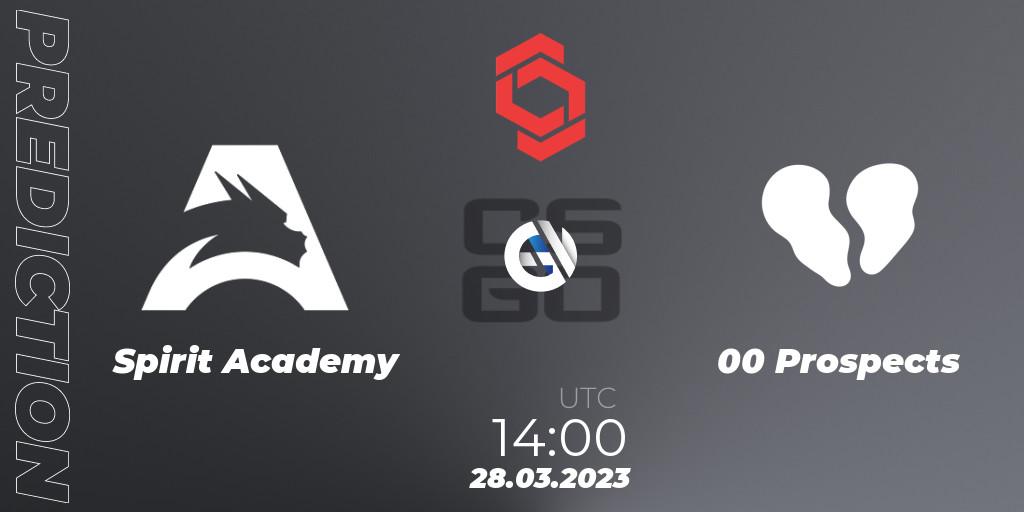 Spirit Academy vs 00 Prospects: Betting TIp, Match Prediction. 28.03.23. CS2 (CS:GO), CCT Central Europe Series #5