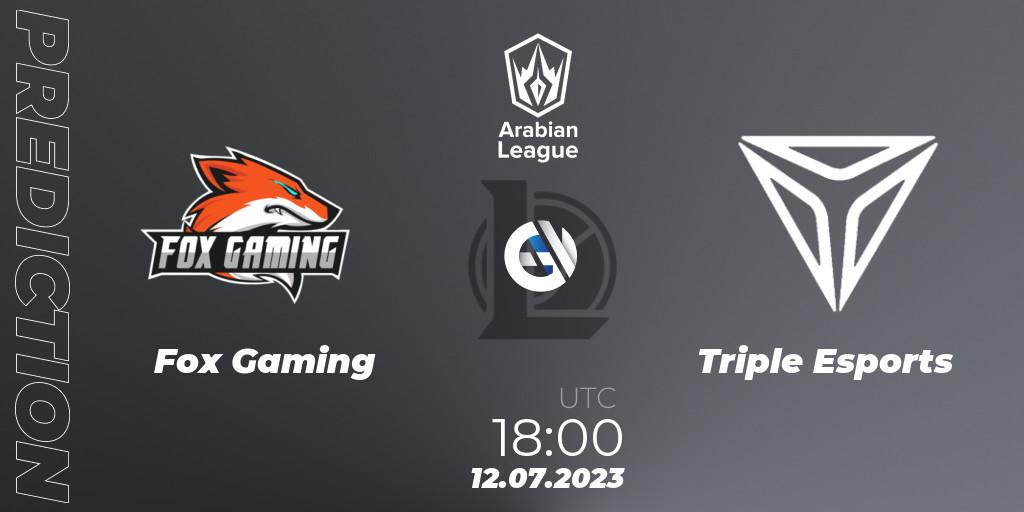 Fox Gaming vs Triple Esports: Betting TIp, Match Prediction. 12.07.23. LoL, Arabian League Summer 2023 - Group Stage