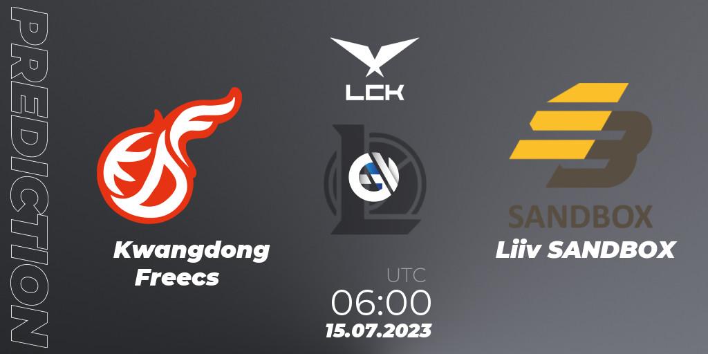 Kwangdong Freecs vs Liiv SANDBOX: Betting TIp, Match Prediction. 15.07.23. LoL, LCK Summer 2023 Regular Season