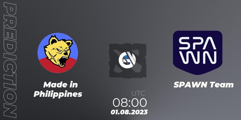 Made in Philippines vs SPAWN Team: Betting TIp, Match Prediction. 01.08.23. Dota 2, 1XPLORE Asia #2