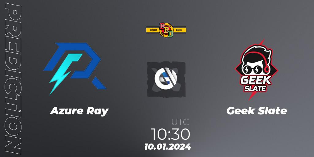 Azure Ray vs Geek Slate: Betting TIp, Match Prediction. 10.01.24. Dota 2, BetBoom Dacha Dubai 2024: SEA and CN Closed Qualifier