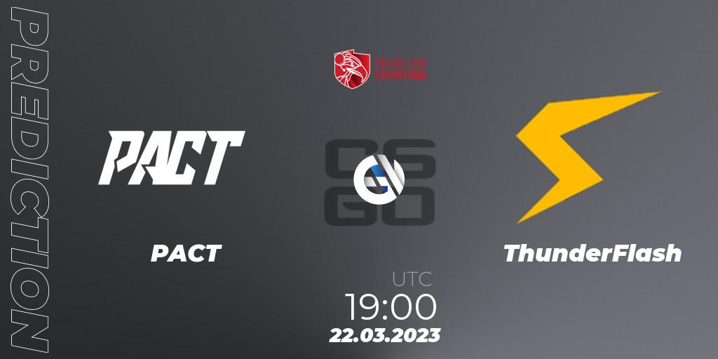 PACT vs ThunderFlash: Betting TIp, Match Prediction. 22.03.23. CS2 (CS:GO), Polska Liga Esportowa 2023: Split #1