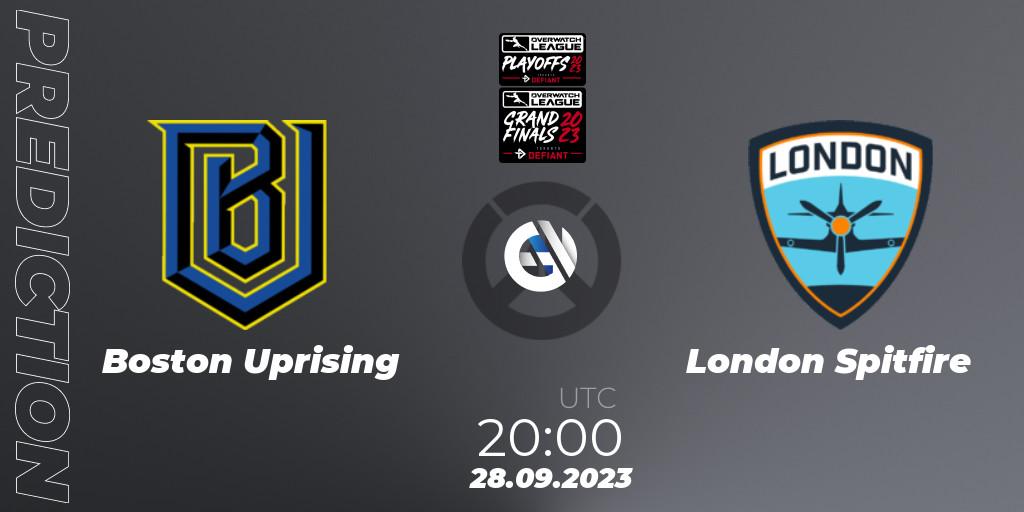 Boston Uprising vs London Spitfire: Betting TIp, Match Prediction. 28.09.23. Overwatch, Overwatch League 2023 - Playoffs