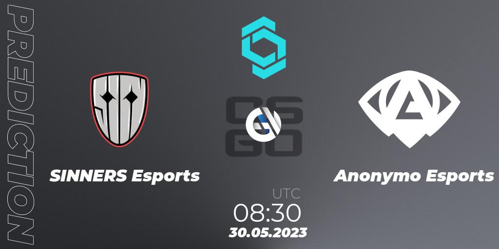 SINNERS Esports vs Anonymo Esports: Betting TIp, Match Prediction. 30.05.23. CS2 (CS:GO), CCT North Europe Series 5