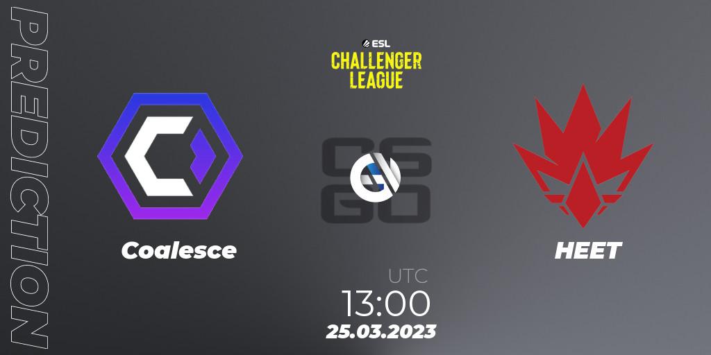Coalesce vs HEET: Betting TIp, Match Prediction. 25.03.23. CS2 (CS:GO), ESL Challenger League Season 44 Relegation: Europe