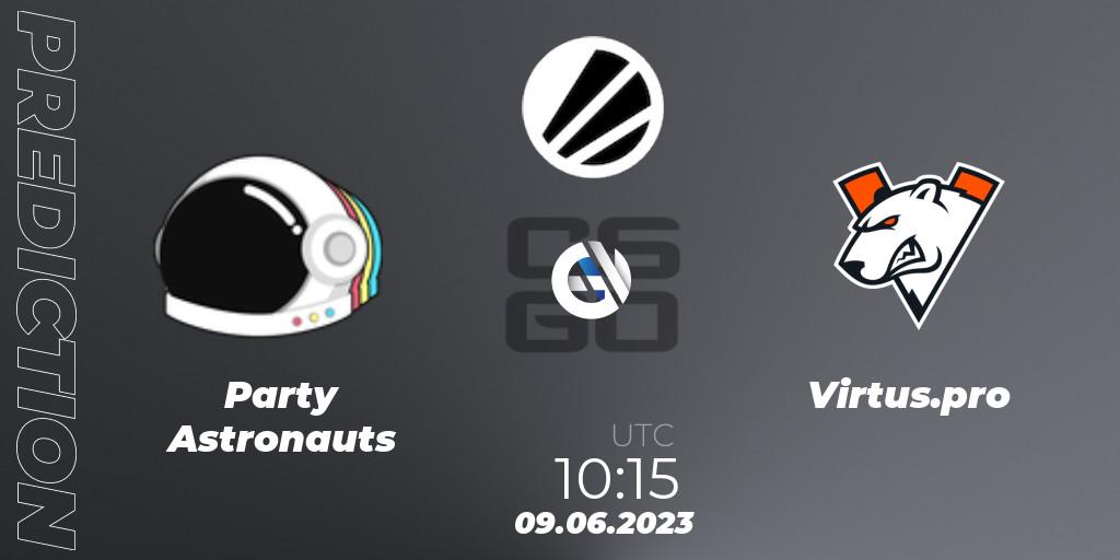Party Astronauts vs Virtus.pro: Betting TIp, Match Prediction. 09.06.23. CS2 (CS:GO), ESL Challenger Katowice 2023
