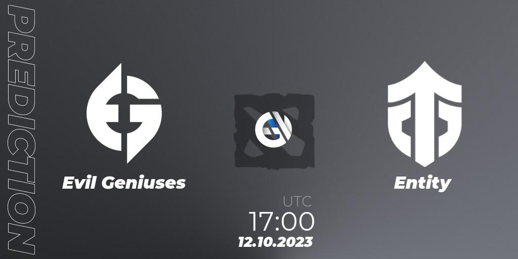 Evil Geniuses vs Entity: Betting TIp, Match Prediction. 12.10.23. Dota 2, The International 2023 - Group Stage