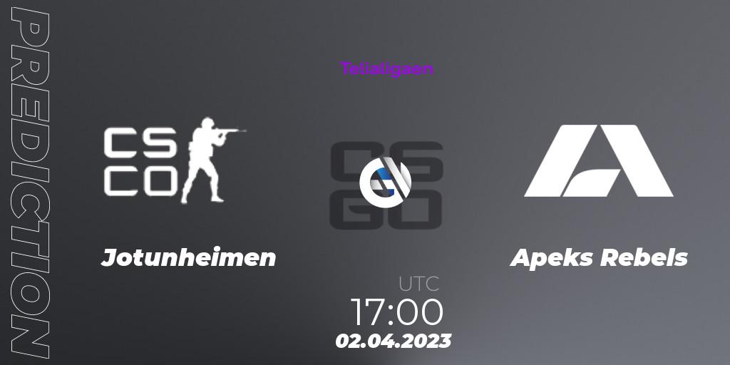 Jotunheimen vs Apeks Rebels: Betting TIp, Match Prediction. 02.04.23. CS2 (CS:GO), Telialigaen Spring 2023: Group stage