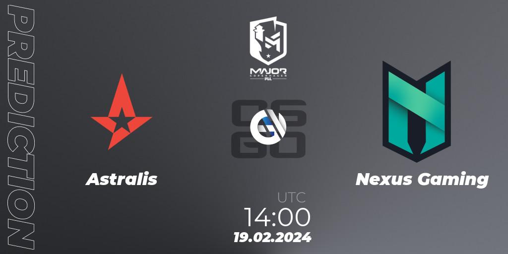 Astralis vs Nexus Gaming: Betting TIp, Match Prediction. 19.02.24. CS2 (CS:GO), PGL CS2 Major Copenhagen 2024: European RMR B