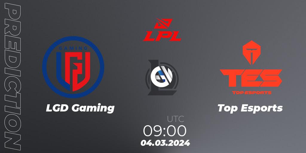 LGD Gaming vs Top Esports: Betting TIp, Match Prediction. 04.03.24. LoL, LPL Spring 2024 - Group Stage