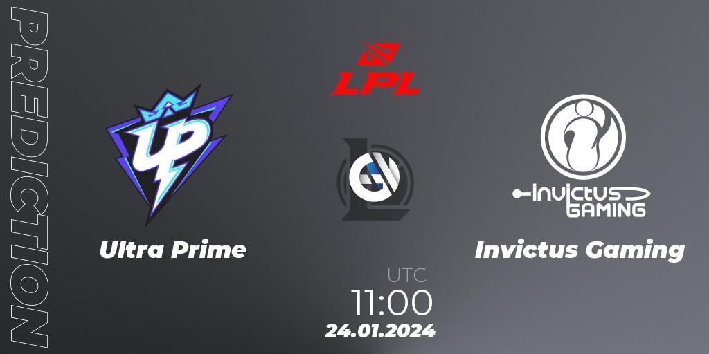 Ultra Prime vs Invictus Gaming: Betting TIp, Match Prediction. 24.01.24. LoL, LPL Spring 2024 - Group Stage