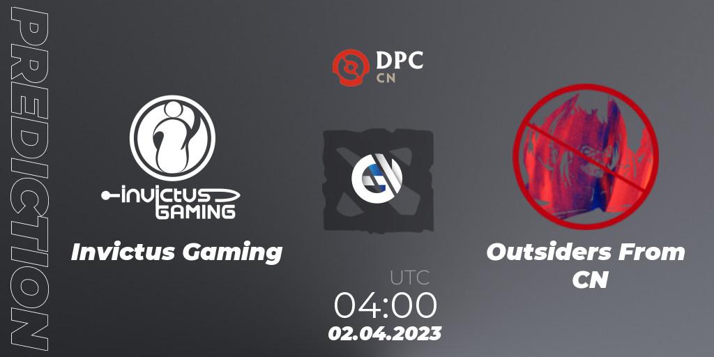 Invictus Gaming vs Outsiders From CN: Betting TIp, Match Prediction. 02.04.23. Dota 2, DPC 2023 Tour 2: China Division I (Upper)