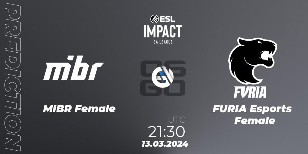 MIBR Female vs FURIA Esports Female: Betting TIp, Match Prediction. 13.03.24. CS2 (CS:GO), ESL Impact League Season 5: South America