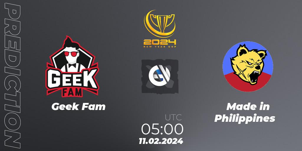 Geek Fam vs Made in Philippines: Betting TIp, Match Prediction. 11.02.24. Dota 2, New Year Cup 2024