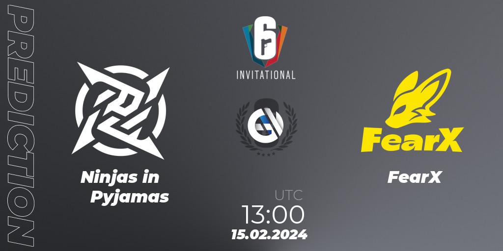 Ninjas in Pyjamas vs FearX: Betting TIp, Match Prediction. 15.02.24. Rainbow Six, Six Invitational 2024 - Group Stage