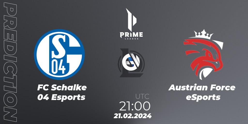 FC Schalke 04 Esports vs Austrian Force eSports: Betting TIp, Match Prediction. 21.02.24. LoL, Prime League Spring 2024 - Group Stage