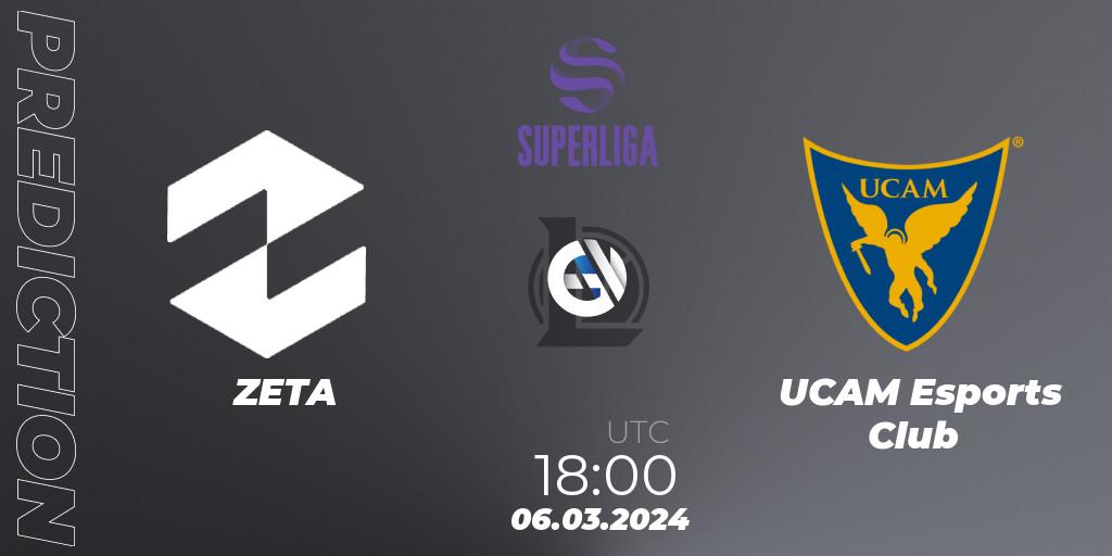 ZETA vs UCAM Esports Club: Betting TIp, Match Prediction. 06.03.24. LoL, Superliga Spring 2024 - Group Stage