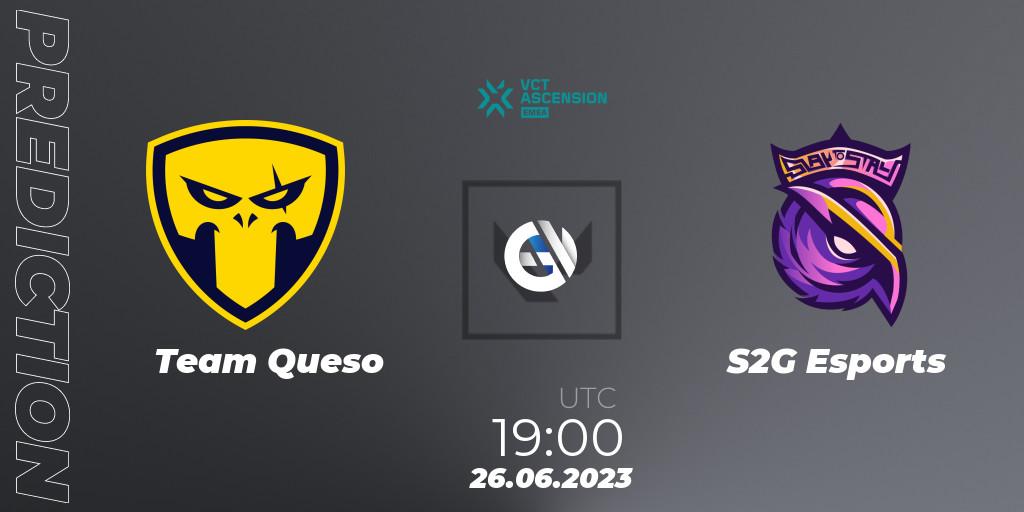 Team Queso vs S2G Esports: Betting TIp, Match Prediction. 26.06.23. VALORANT, VALORANT Challengers Ascension 2023: EMEA - Play-In