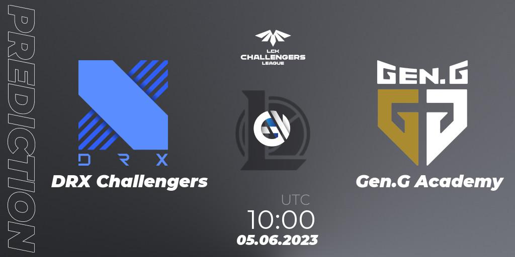 DRX Challengers vs Gen.G Academy: Betting TIp, Match Prediction. 05.06.23. LoL, LCK Challengers League 2023 Summer - Group Stage