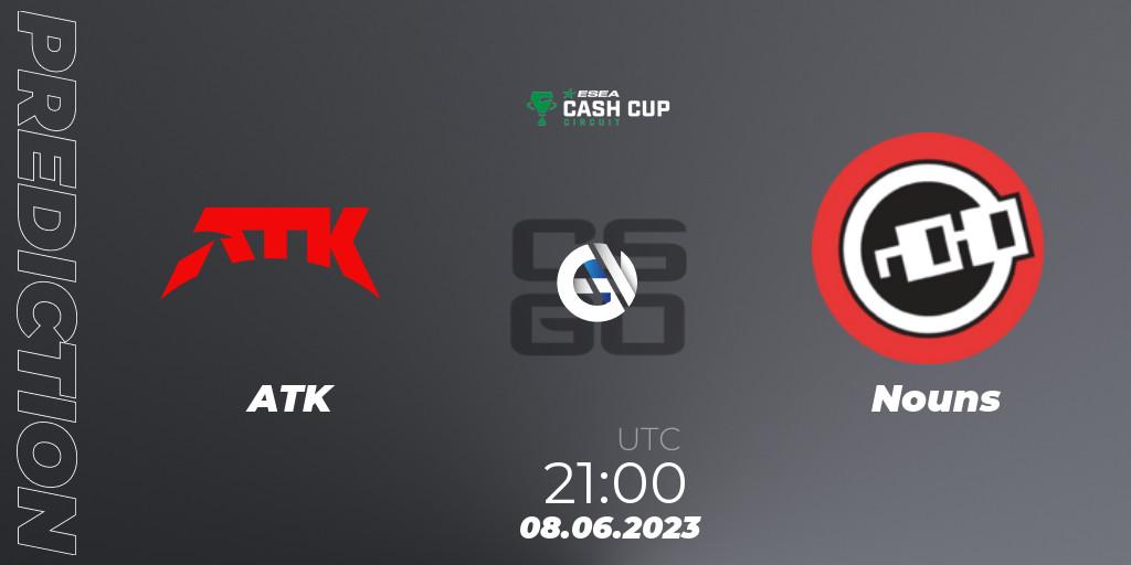 ATK vs Nouns: Betting TIp, Match Prediction. 08.06.23. CS2 (CS:GO), ESEA Cash Cup Circuit Season 1 Finals