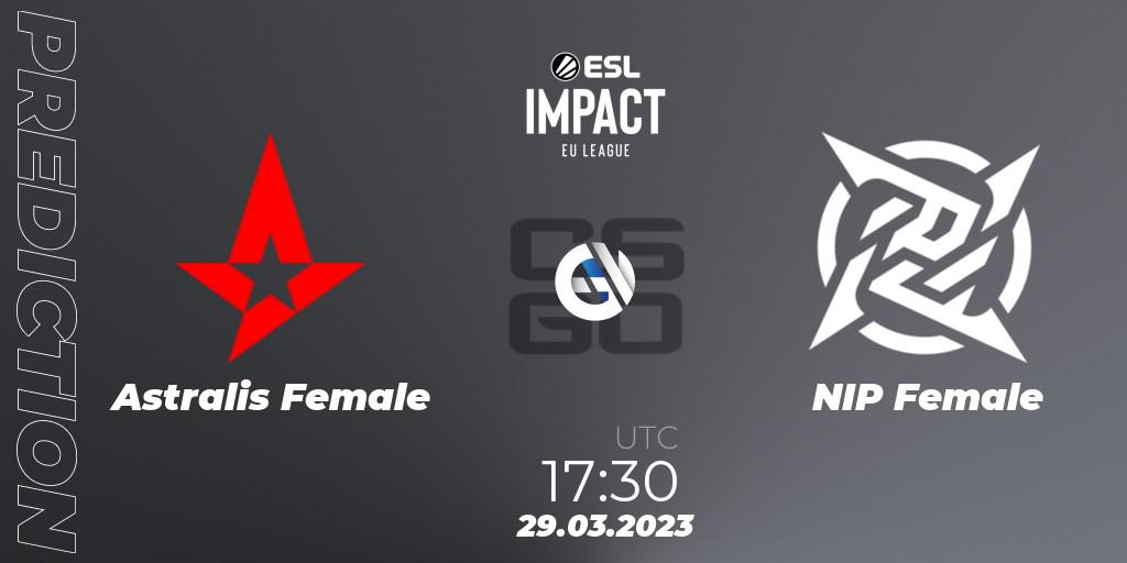 Astralis Female vs NIP Female: Betting TIp, Match Prediction. 29.03.23. CS2 (CS:GO), ESL Impact League Season 3: European Division