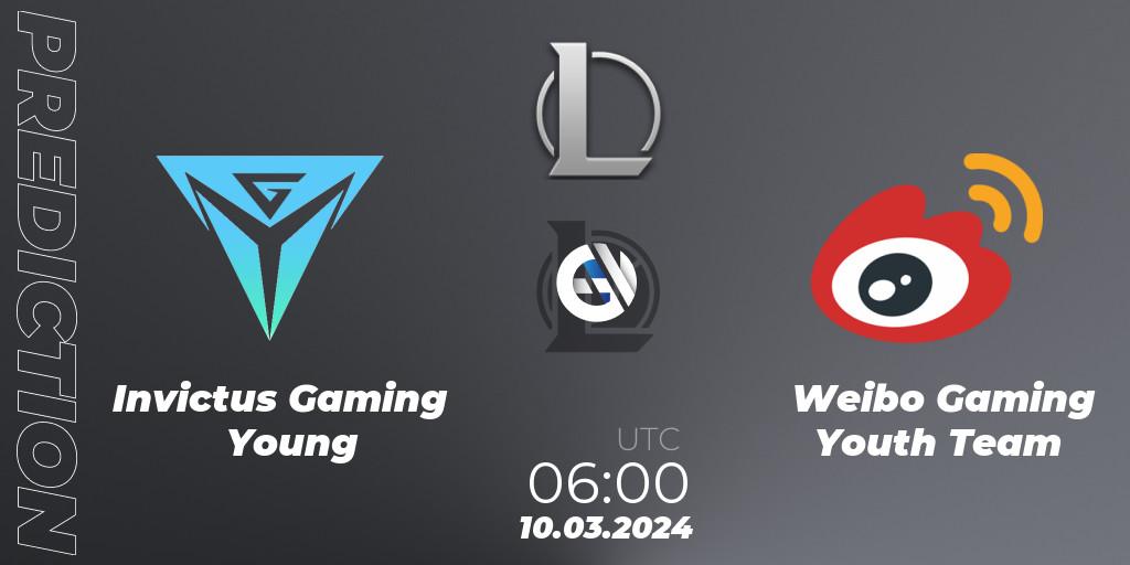 Invictus Gaming Young vs Weibo Gaming Youth Team: Betting TIp, Match Prediction. 10.03.24. LoL, LDL 2024 - Stage 1
