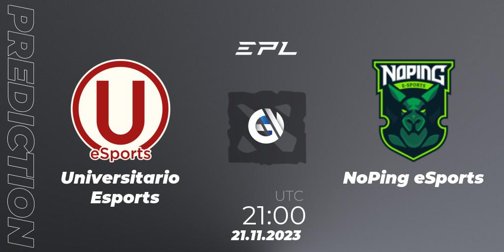 Universitario Esports vs NoPing eSports: Betting TIp, Match Prediction. 21.11.23. Dota 2, EPL World Series: America Season 8