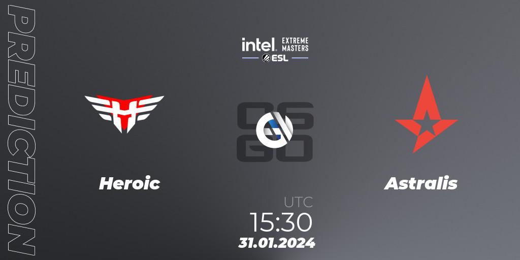 Heroic vs Astralis: Betting TIp, Match Prediction. 31.01.24. CS2 (CS:GO), IEM Katowice 2024 Play-in