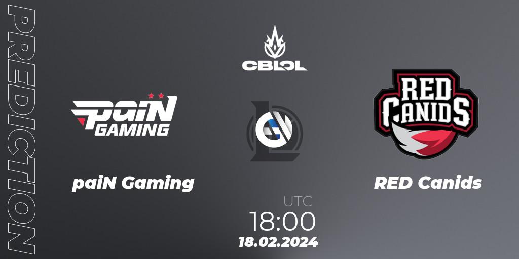 paiN Gaming vs RED Canids: Betting TIp, Match Prediction. 18.02.24. LoL, CBLOL Split 1 2024 - Group Stage
