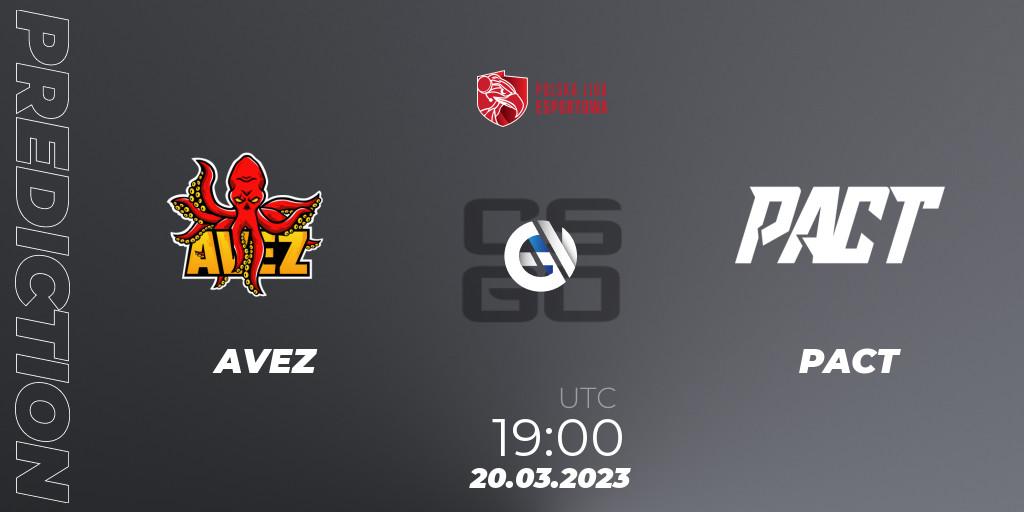 AVEZ vs PACT: Betting TIp, Match Prediction. 20.03.23. CS2 (CS:GO), Polska Liga Esportowa 2023: Split #1