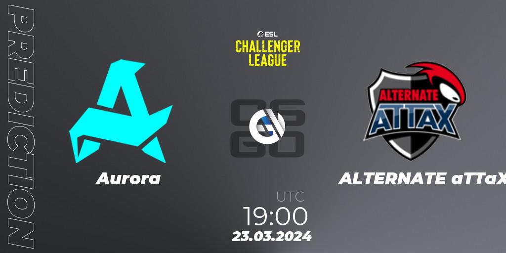 Aurora vs ALTERNATE aTTaX: Betting TIp, Match Prediction. 23.03.24. CS2 (CS:GO), ESL Challenger League Season 47: Europe