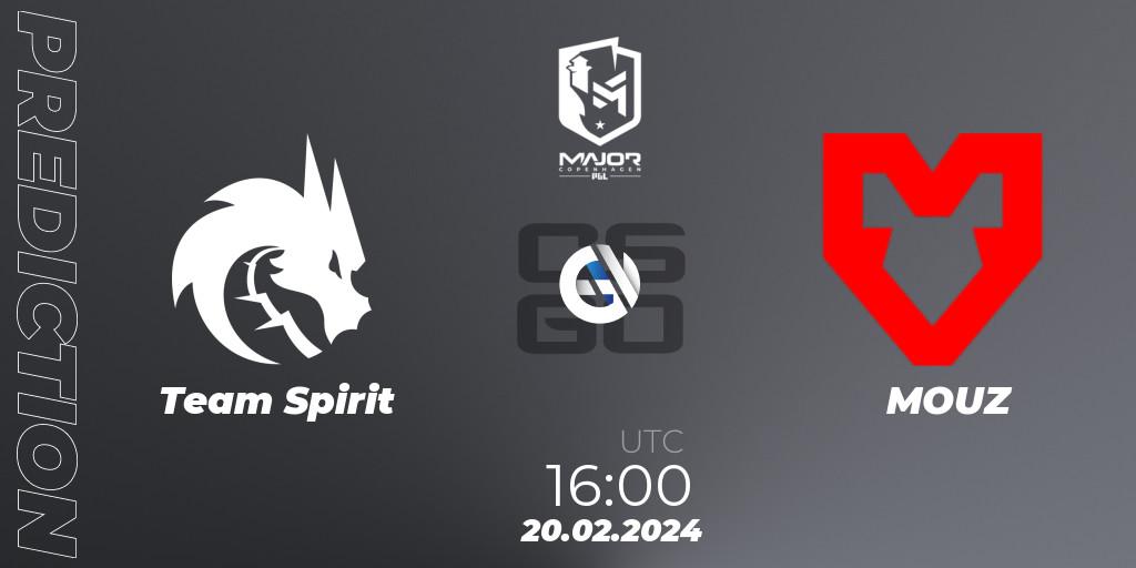 Team Spirit vs MOUZ: Betting TIp, Match Prediction. 20.02.24. CS2 (CS:GO), PGL CS2 Major Copenhagen 2024: European RMR B