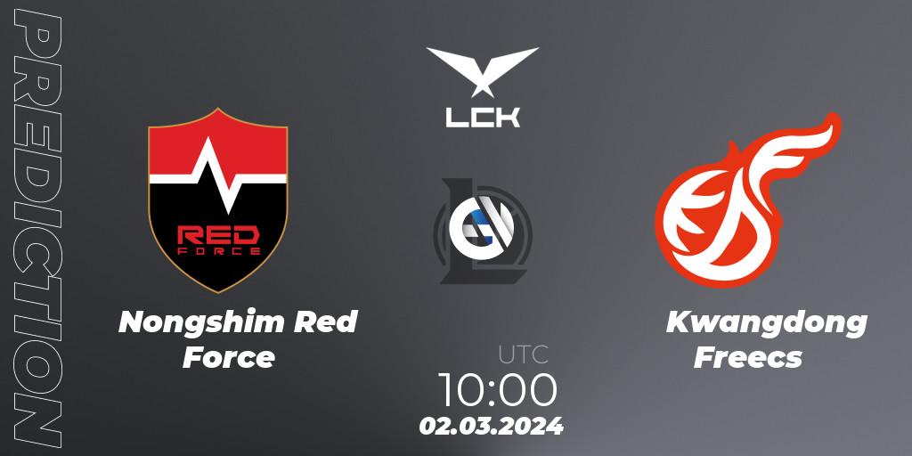 Nongshim Red Force vs Kwangdong Freecs: Betting TIp, Match Prediction. 02.03.24. LoL, LCK Spring 2024 - Group Stage