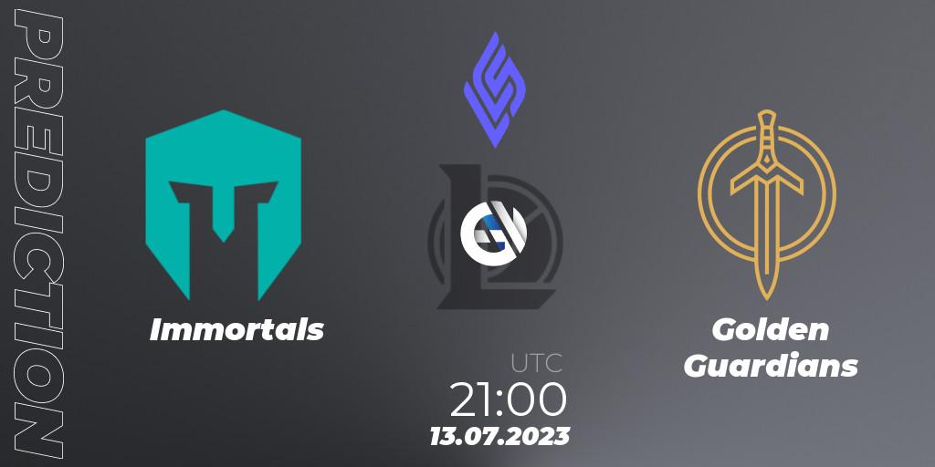 Immortals vs Golden Guardians: Betting TIp, Match Prediction. 14.07.23. LoL, LCS Summer 2023 - Group Stage