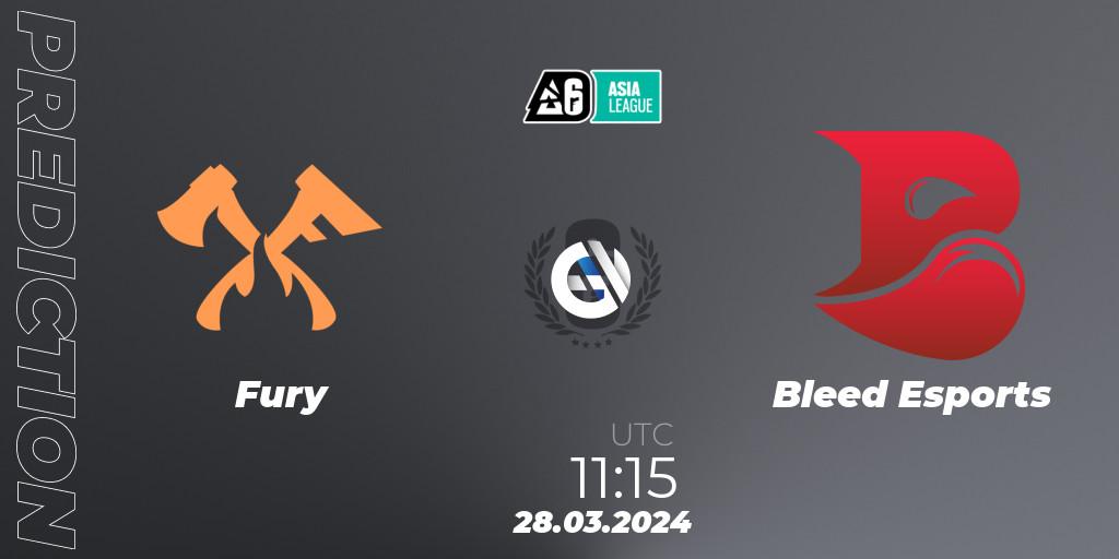 Fury vs Bleed Esports: Betting TIp, Match Prediction. 28.03.24. Rainbow Six, Asia League 2024 - Stage 1