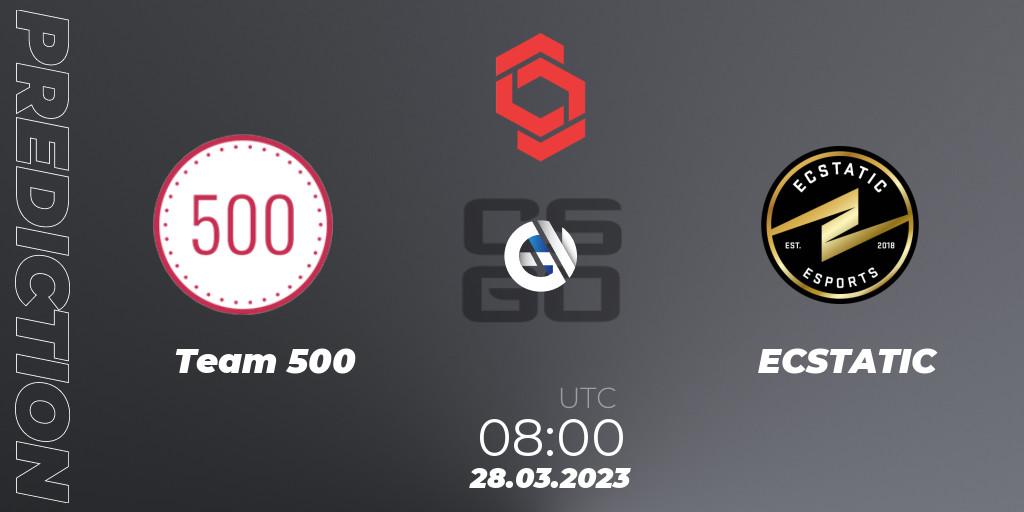 Team 500 vs ECSTATIC: Betting TIp, Match Prediction. 28.03.23. CS2 (CS:GO), CCT Central Europe Series #5
