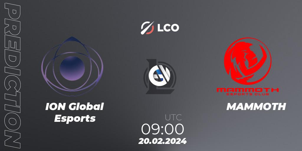 ION Global Esports vs MAMMOTH: Betting TIp, Match Prediction. 20.02.24. LoL, LCO Split 1 2024 - Group Stage