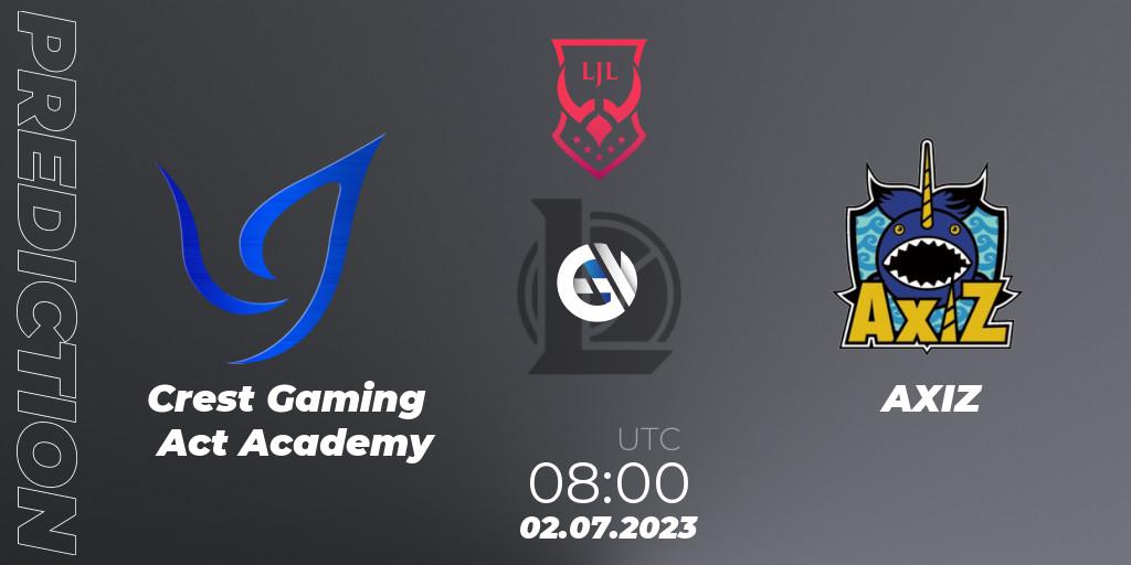 Crest Gaming Act Academy vs AXIZ: Betting TIp, Match Prediction. 02.07.23. LoL, LJL Summer 2023