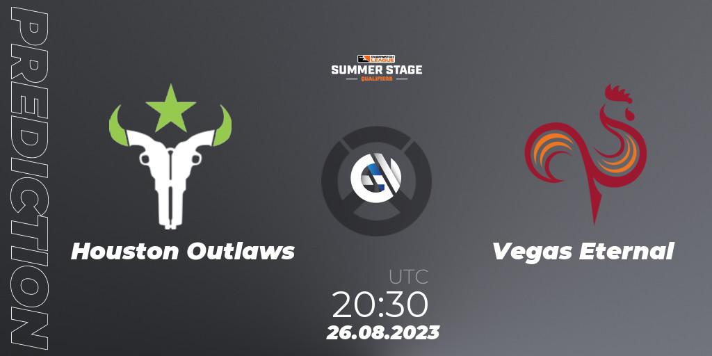 Houston Outlaws vs Vegas Eternal: Betting TIp, Match Prediction. 26.08.23. Overwatch, Overwatch League 2023 - Summer Stage Qualifiers
