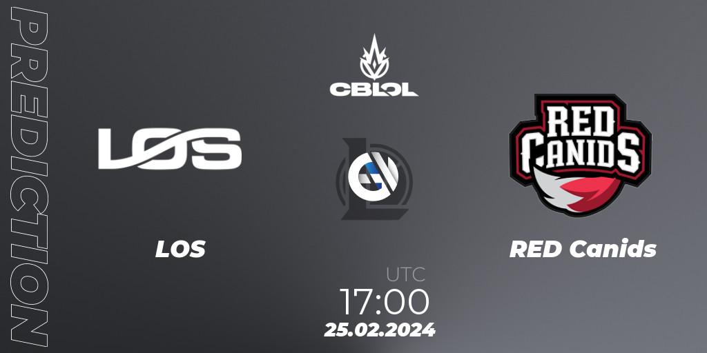 LOS vs RED Canids: Betting TIp, Match Prediction. 25.02.24. LoL, CBLOL Split 1 2024 - Group Stage