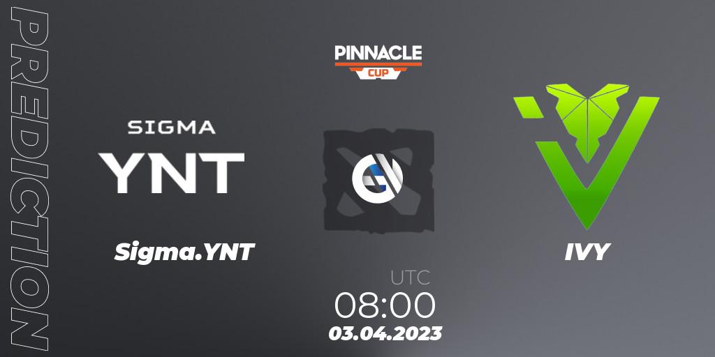 Sigma.YNT vs IVY: Betting TIp, Match Prediction. 02.04.23. Dota 2, Pinnacle Cup: Malta Vibes - Tour 1