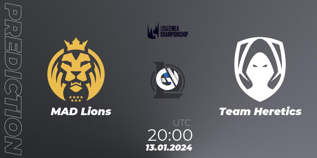 MAD Lions vs Team Heretics: Betting TIp, Match Prediction. 13.01.24. LoL, LEC Winter 2024 - Regular Season