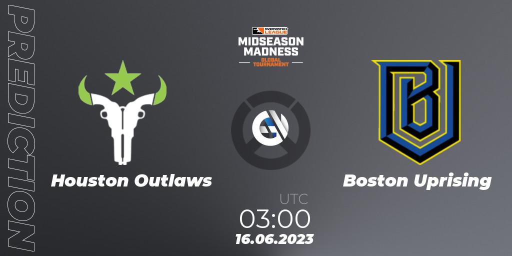 Houston Outlaws vs Boston Uprising: Betting TIp, Match Prediction. 16.06.23. Overwatch, Overwatch League 2023 - Midseason Madness