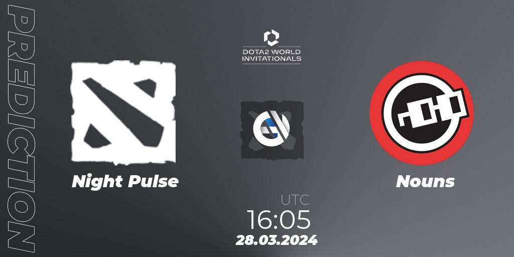 Night Pulse vs Nouns: Betting TIp, Match Prediction. 28.03.24. Dota 2, Portal Dota 2 World Invitationals