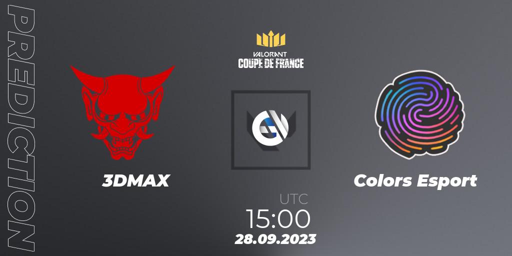 3DMAX vs Colors Esport: Betting TIp, Match Prediction. 28.09.23. VALORANT, VCL France: Revolution - Coupe De France 2023