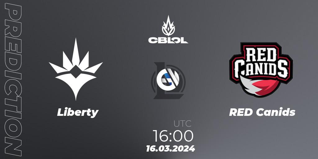 Liberty vs RED Canids: Betting TIp, Match Prediction. 16.03.24. LoL, CBLOL Split 1 2024 - Group Stage