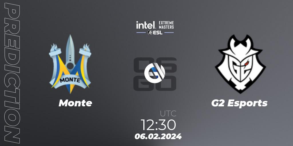 Monte vs G2 Esports: Betting TIp, Match Prediction. 06.02.24. CS2 (CS:GO), IEM Katowice 2024